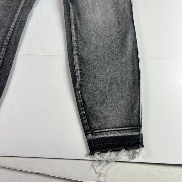 Judy Blue Jeans Women's Plus 33x26* Skinny High Rise Black Raw Hem Denim Tag 16W - Picture 5 of 16